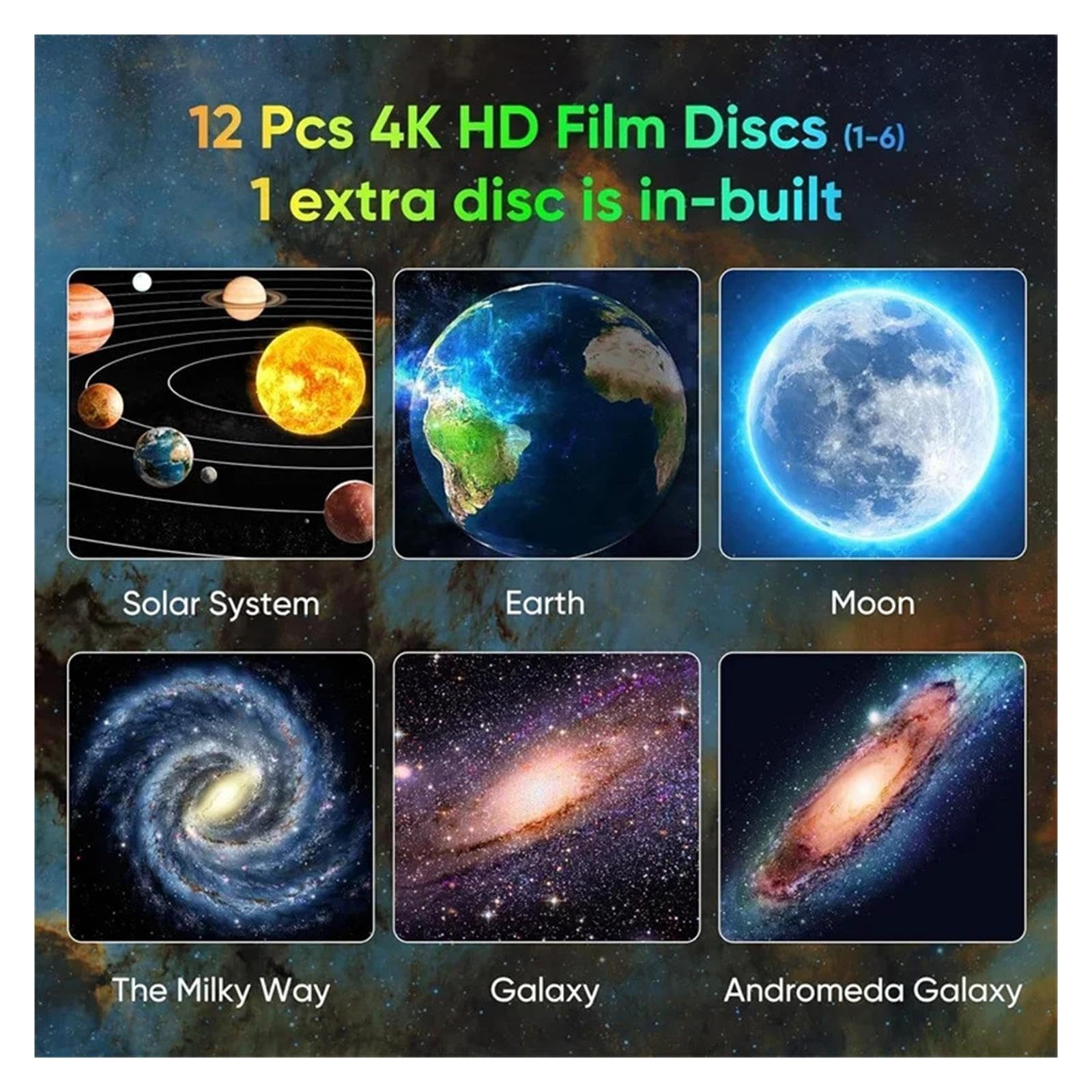 Projecteur D'étoiles 13 En 1, Veilleuse LED Galaxy Avec Minuterie
