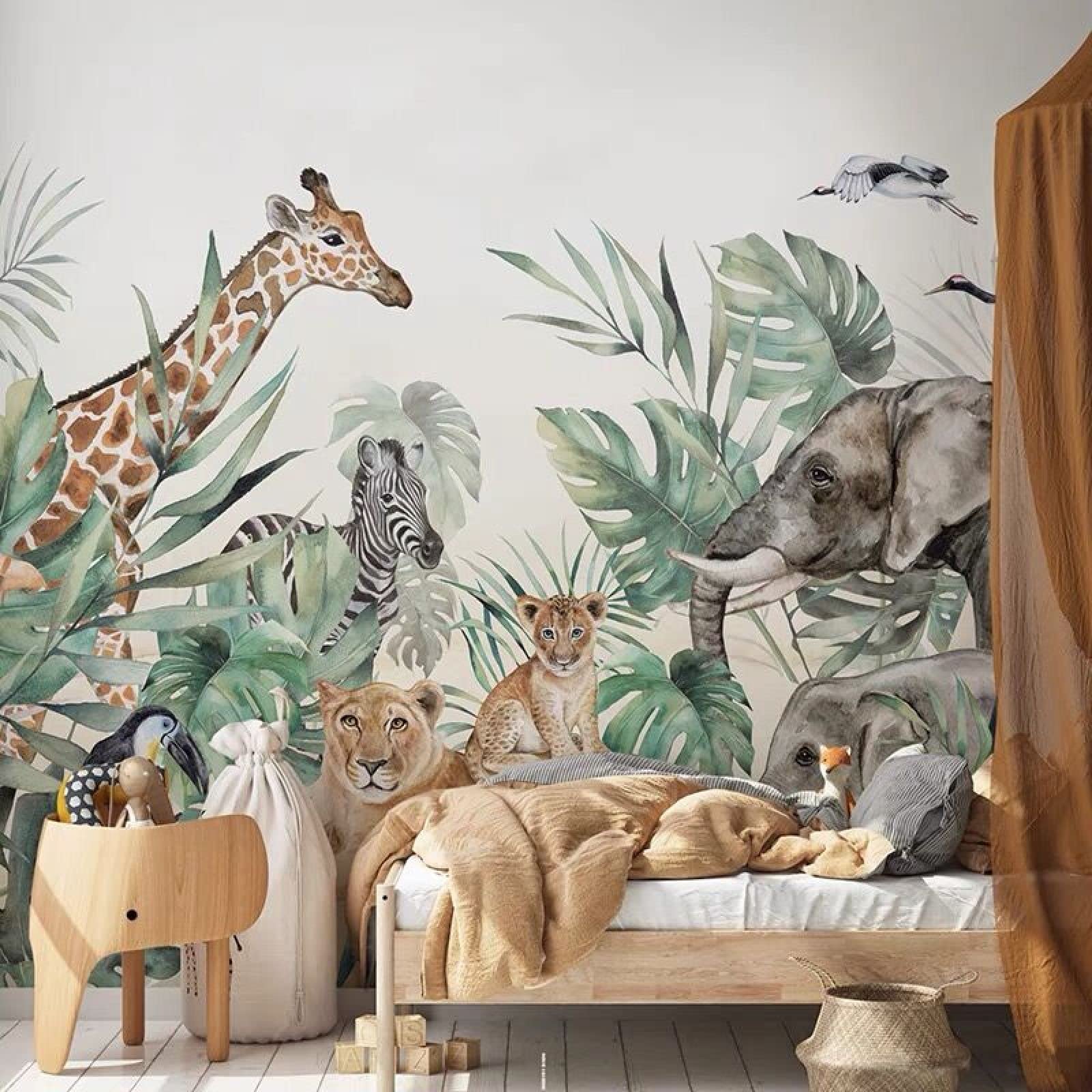 Junglemeer met wilde dieren – Inrichten met fotobehang