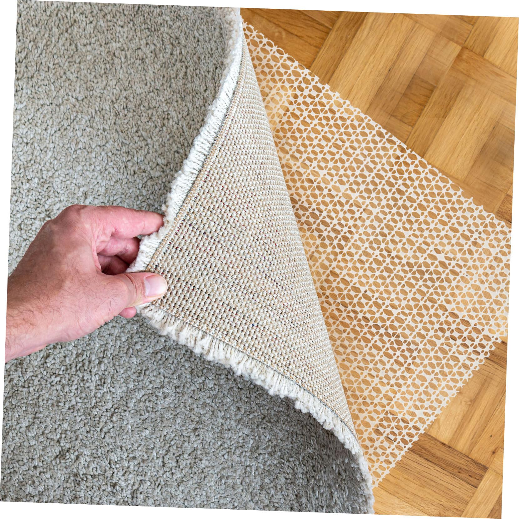 sous-Tapis Antidérapant PVC 200x300cm pour Tapis De Sol, Tapis De Chaise De Bureau Antidérapant, Protection De Parquet pour Salon Et Bureau