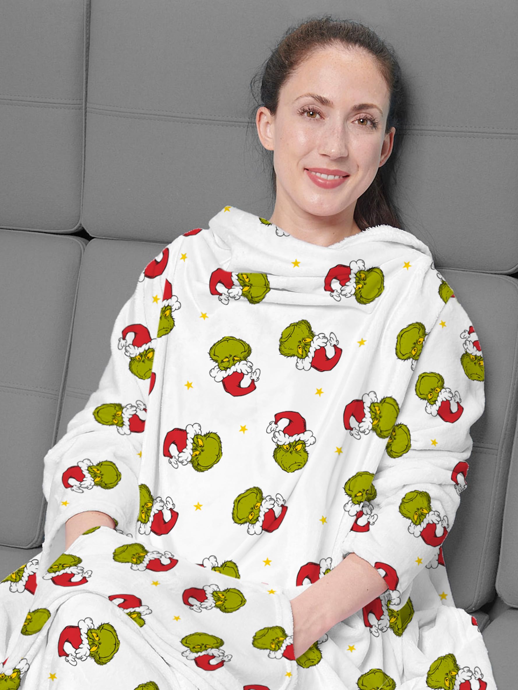 Warme plaid - tv deken met mouwen en rits