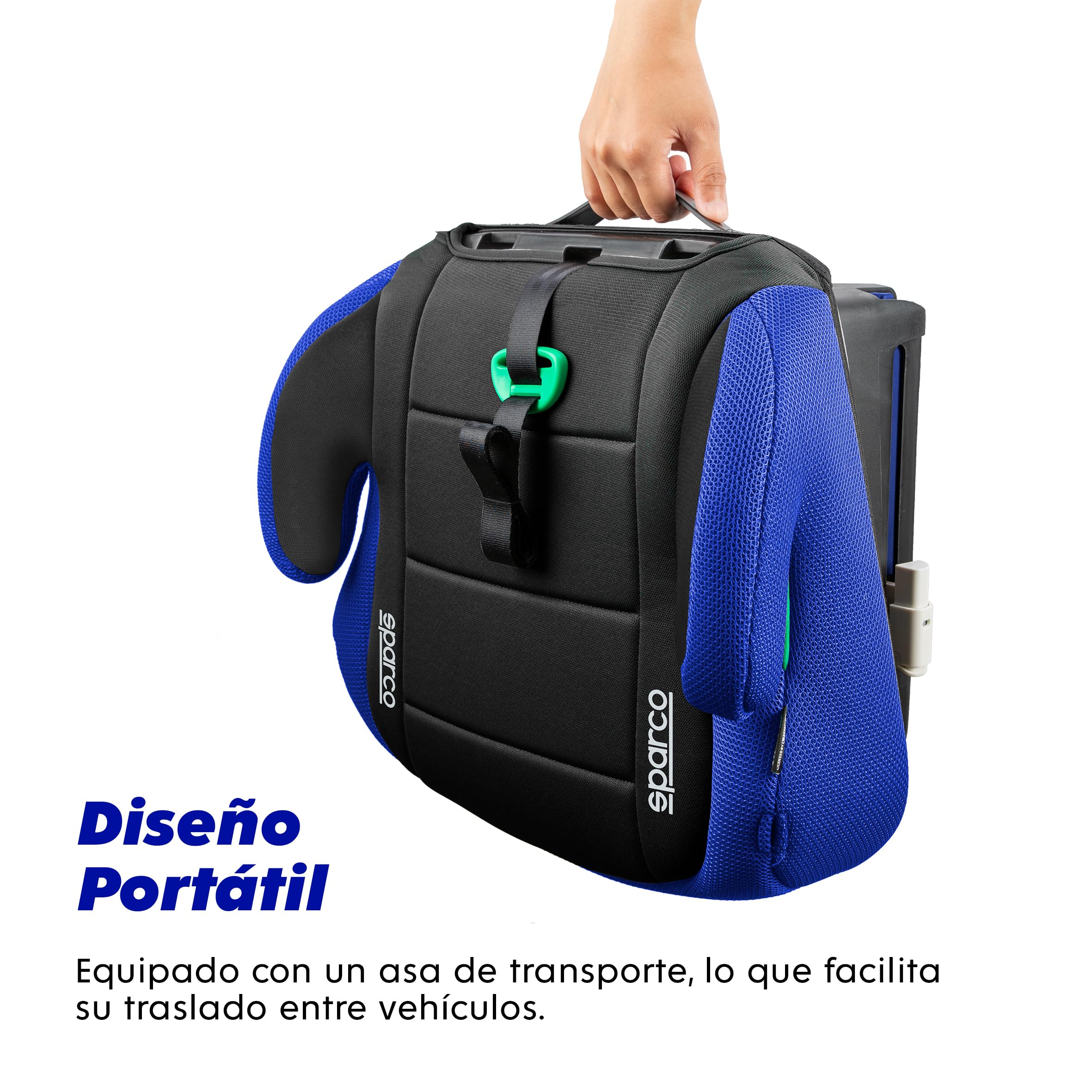 Sparco F100KI Nero Blu Rialzo con Schienale