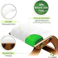 Vista 2 de Silla ergonómica, asiento ajustable, silla de oficina para escritorio, corrector de postura, cojín cómodo de alta calidad, mecedora de madera (nuez)