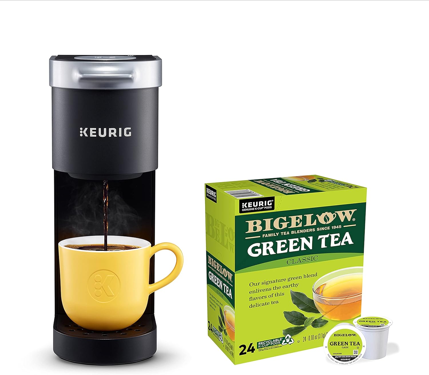 Keurig KMini Single Serve Coffee Maker with Bigelow Green