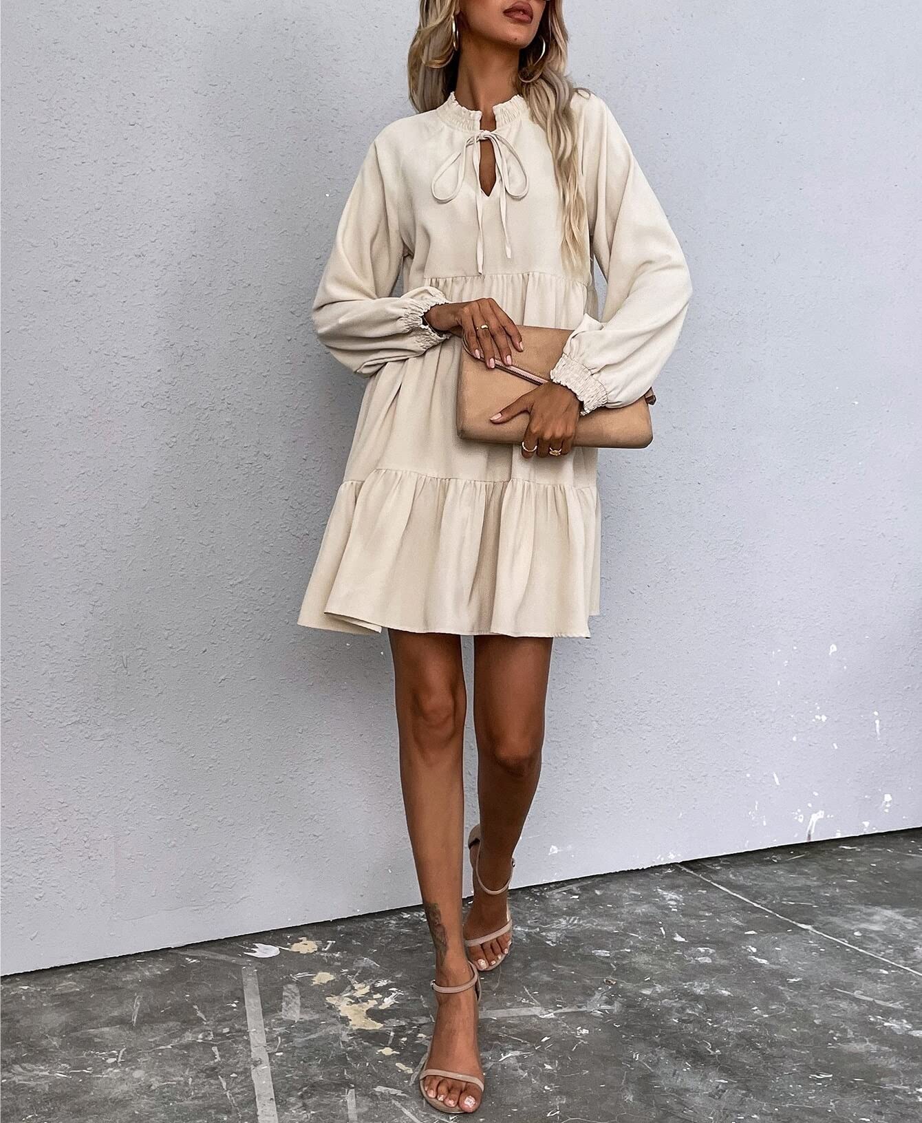 navy blue dress for baby girl Amazon.com: EFJONE Long Sleeve Dresses for Women 2023 High Waist Tie Neck  Lantern Sleeve Smock A Line Dress Mini Dress : Clothing, Shoes & Jewelry