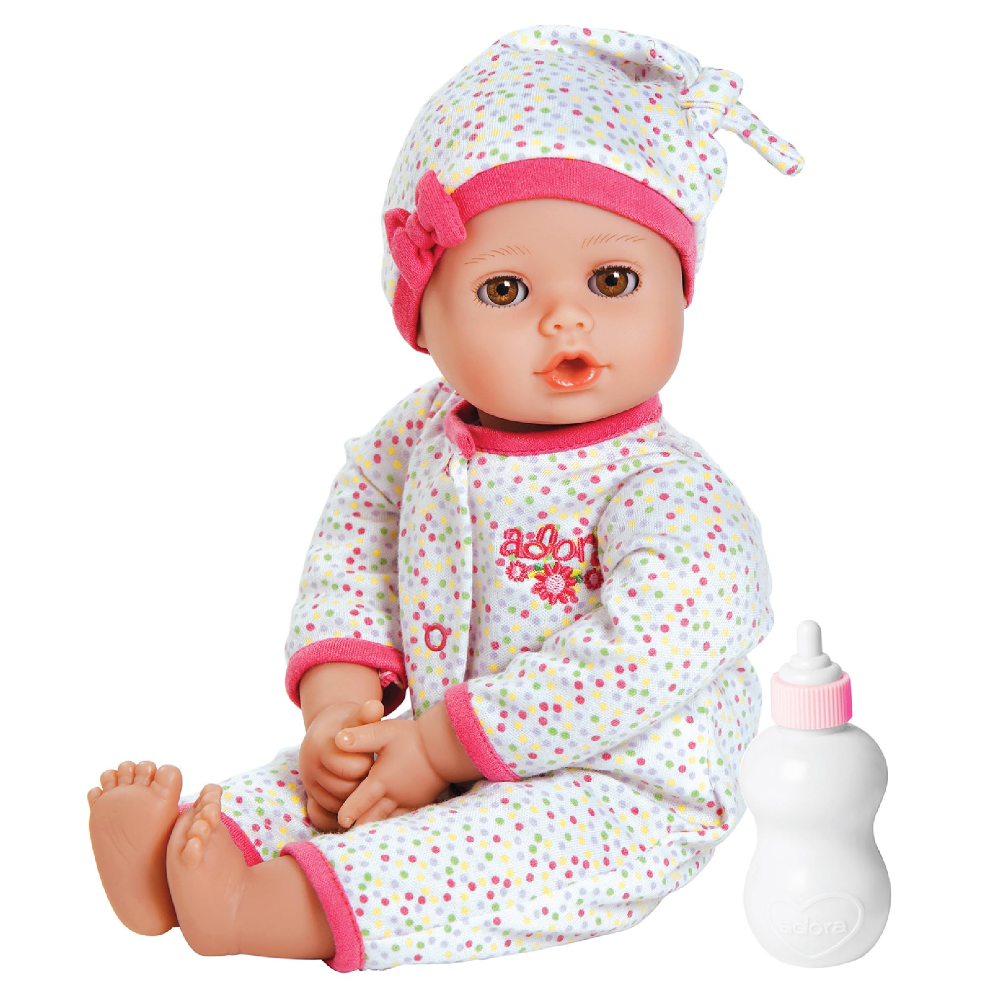 Adora Play Time Babies Collection, 13" Baby Doll with Doll Clothes and Accesories, Made with Sweet Baby Powder Scent, and GentleTouch Vinyl Body, Birthday Gift for Ages 1+ - Baby Dot