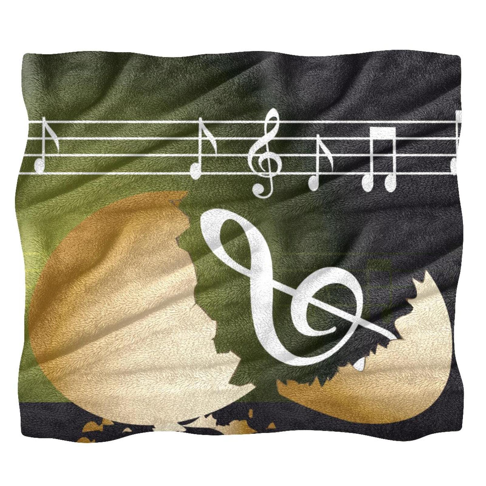 Coperta in pile per divano, divano o letto, accoglienti e morbide coperte retrò Egg Music