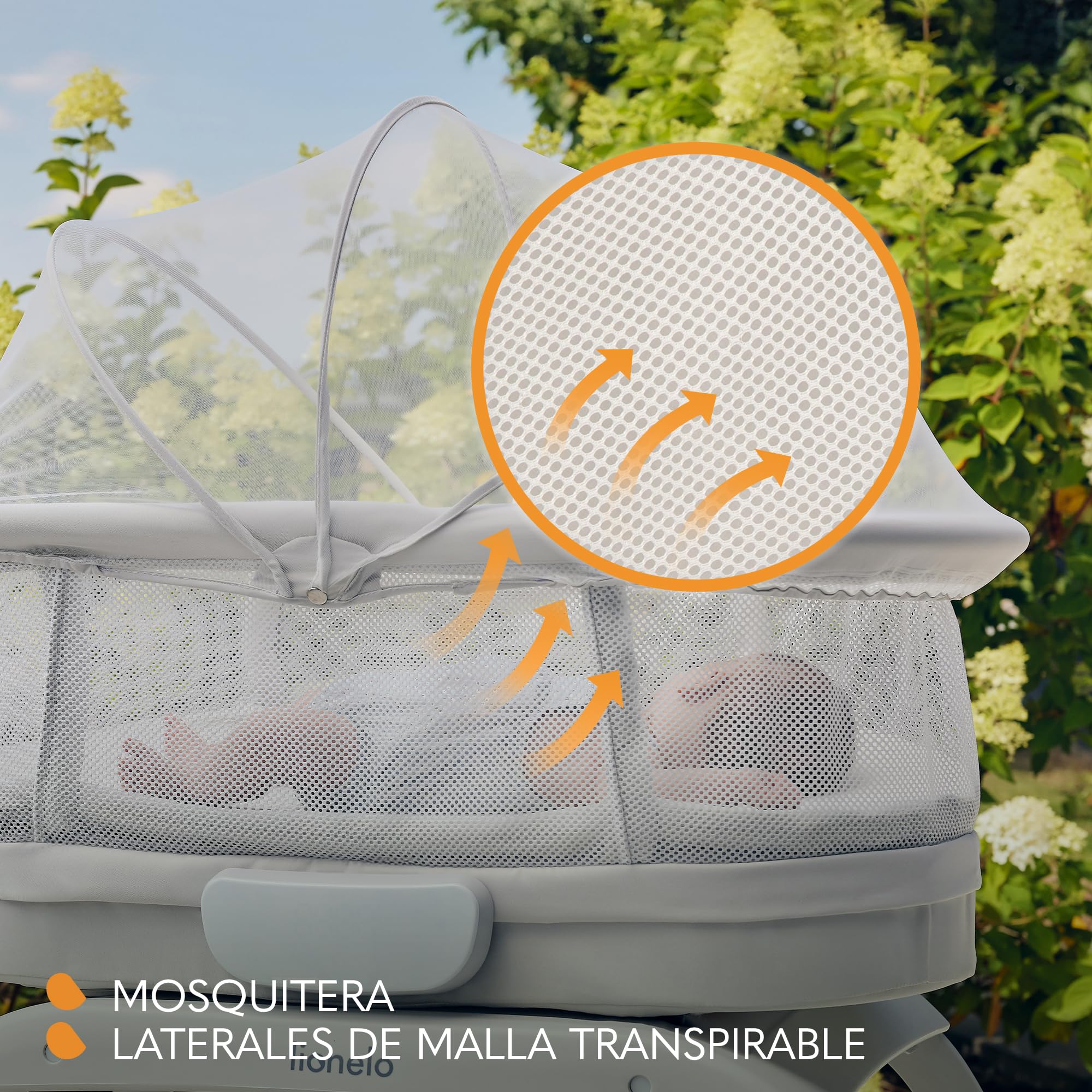Lionelo Cora Trona plegable para bebé, de 6 a 36 meses | Hasta 15 kg, estructura estable, arnés de seguridad y bandeja extraíble