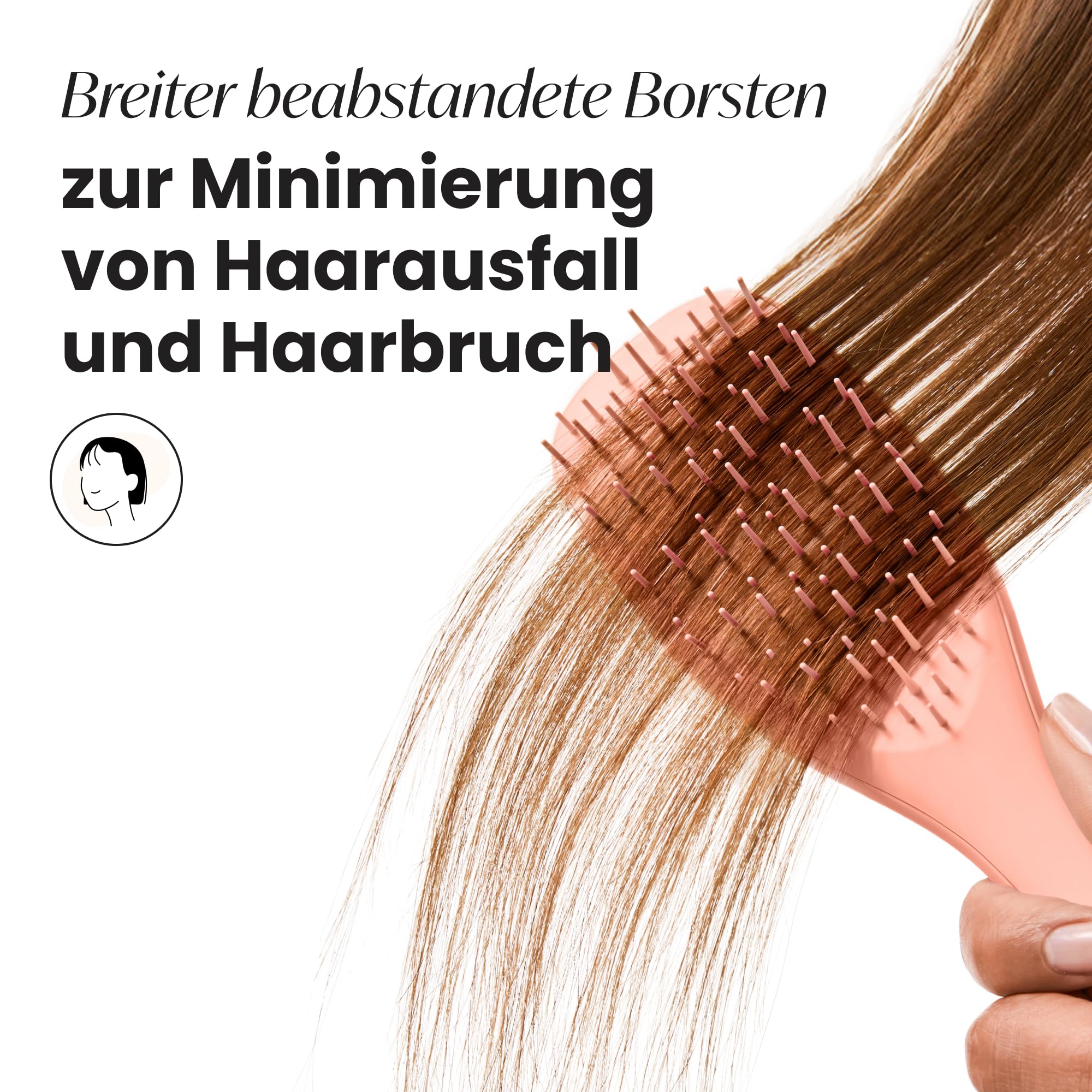 Tangle Teezer Ultimate Detangler Haarbürste für Nasses & Trockenes Haar – Besonders sanft - Weit Abstehende Borsten für Sanftes & Effektives Entwirren – Weniger Haarausfall & Haarbruch – Safran