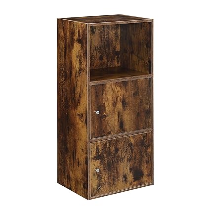 Convenience Concepts Xtra Storage 2-Door Cabinet with Shelf, Barnwood