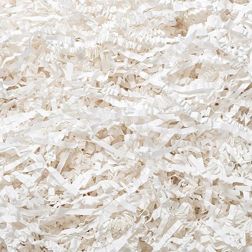 Wowxyz 1 LB Crinkle Cut Paper Shred White Crinkle Shredded Paper for Gift Baskets - Gift Box Bag Filler - Confetti Stuffing for Birthday, Holiday Present Packaging Wrapping | Gift Baskets Filler - Gift Bag Filler - Confetti Stuffing for Christmas Birthday, Holiday Present Gift Wrapping