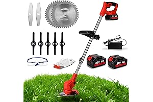 Cordless Weed Wacker No String - Battery Powered 3 in 1 Rechargeable Electric Weed Eater