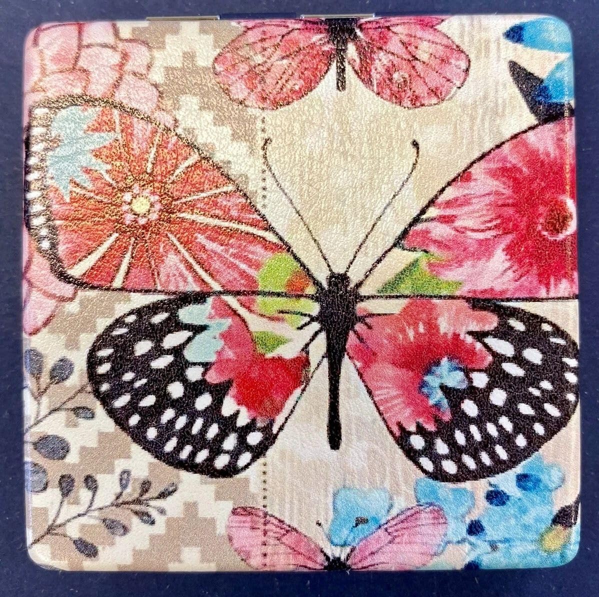 D&A Gifts Butterfly Compact Mirror - Butterfly Handbag Mirror - BUTT7