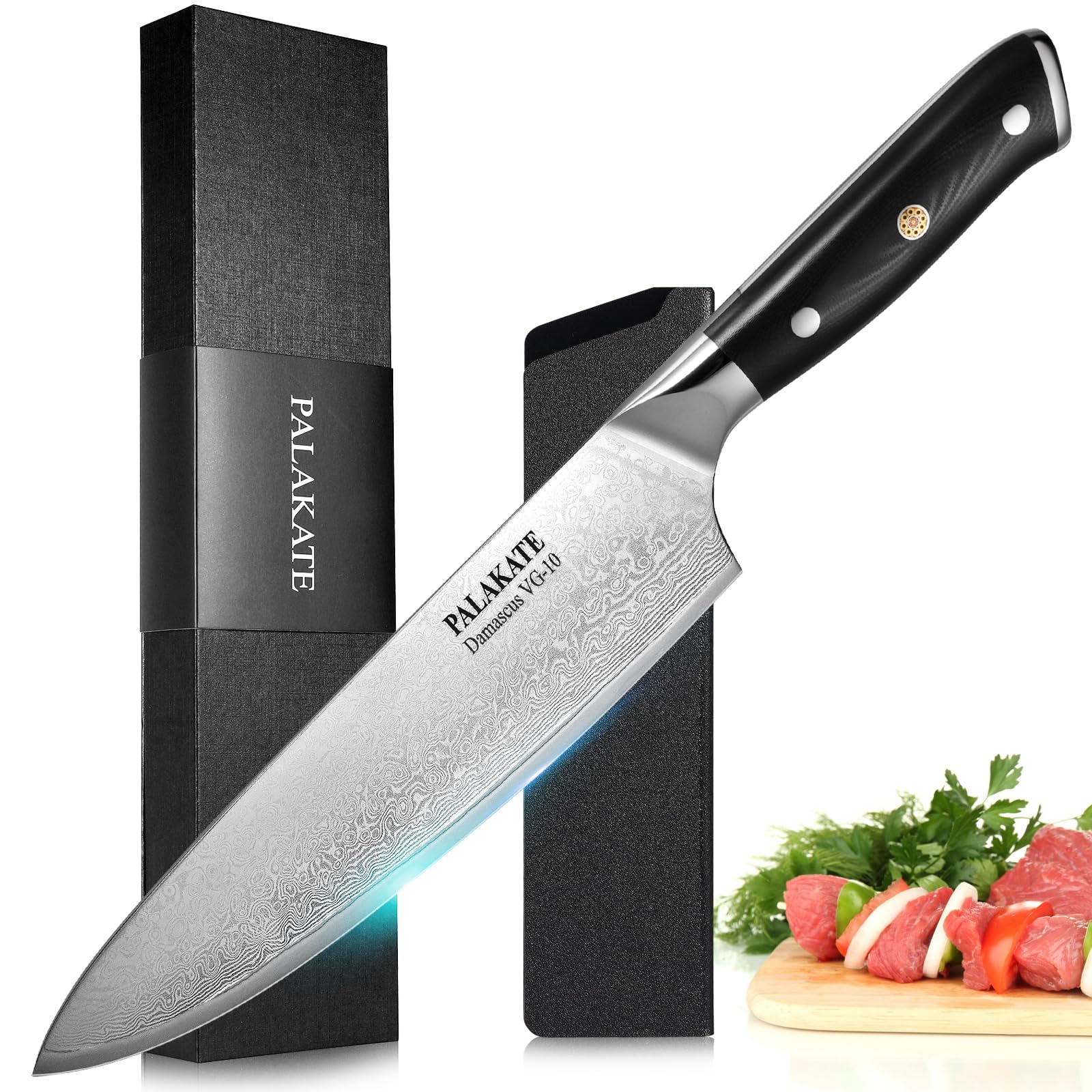 Chef Knife, 8 inch japanese knife, 67 Layers Damascus steel Kitchen Knife