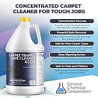 Vista 2 de Carpet Traffic Lane Cleaner 4106 - Removedor concentrado de manchas para pretratamiento de alfombras, increíble removedor de manchas, ideal