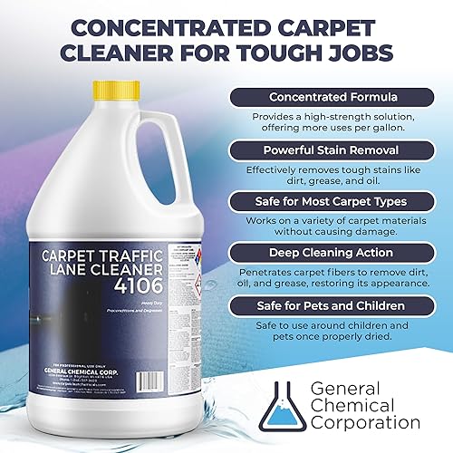 Miniatura 2 de Carpet Traffic Lane Cleaner 4106 - Removedor concentrado de manchas para pretratamiento de alfombras, increíble removedor de manchas, ideal