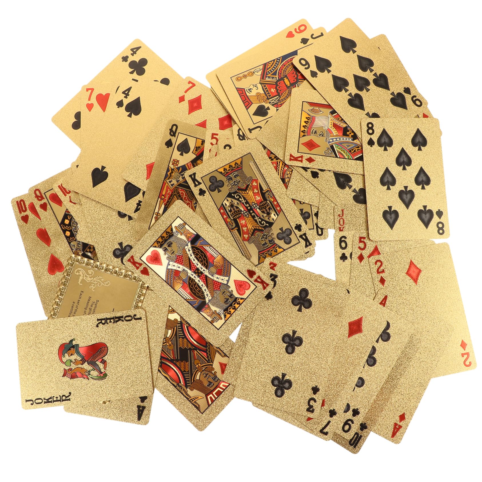 KOMBIUDA 4confezioni Carte Da Gioco Foil Poker Per Feste e Intrattenimento Accessorio Per Giochi Da Tavolo Adatto Famiglie e Adulti Per Amanti Del Poker