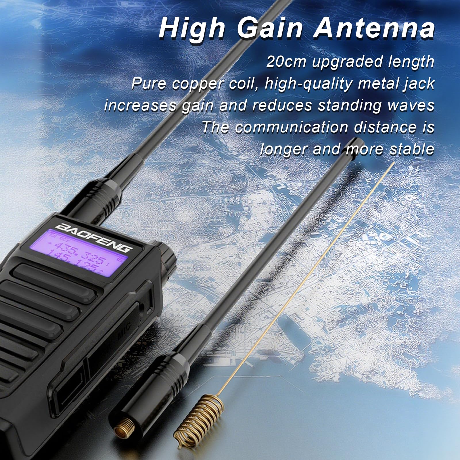 4x BAOFENG UV-10R 10W ROUGE TALKIES-WALKIES VHF UHF Longue Portée FM