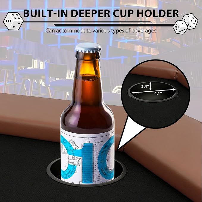 Mesa de Poker con patas plegables, diseño resistente al agua miniatura 5