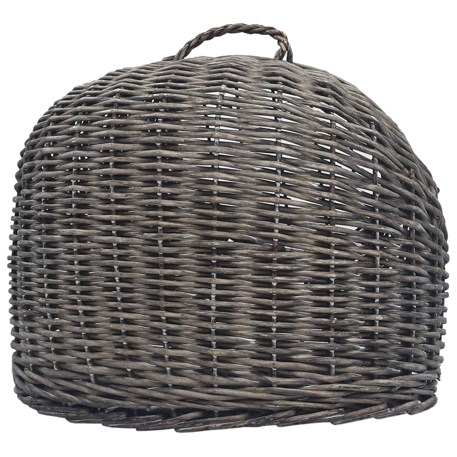 Katzen Transportkorb Katzenkorb Transportbox Grau Natürliche Weide 45×35×35 cm