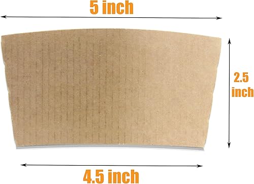 Miniatura 10 de FMP Brands Paquete de 100 Fundas de taza de café rosas desechables para bebidas calientes, fundas duraderas de cartón corrugado para tazas de 12 a