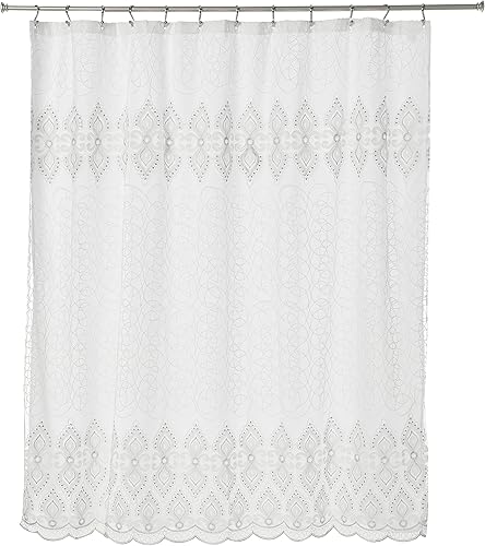 Popular Bath 942736 Monaco, Cortina de ducha, color blanco