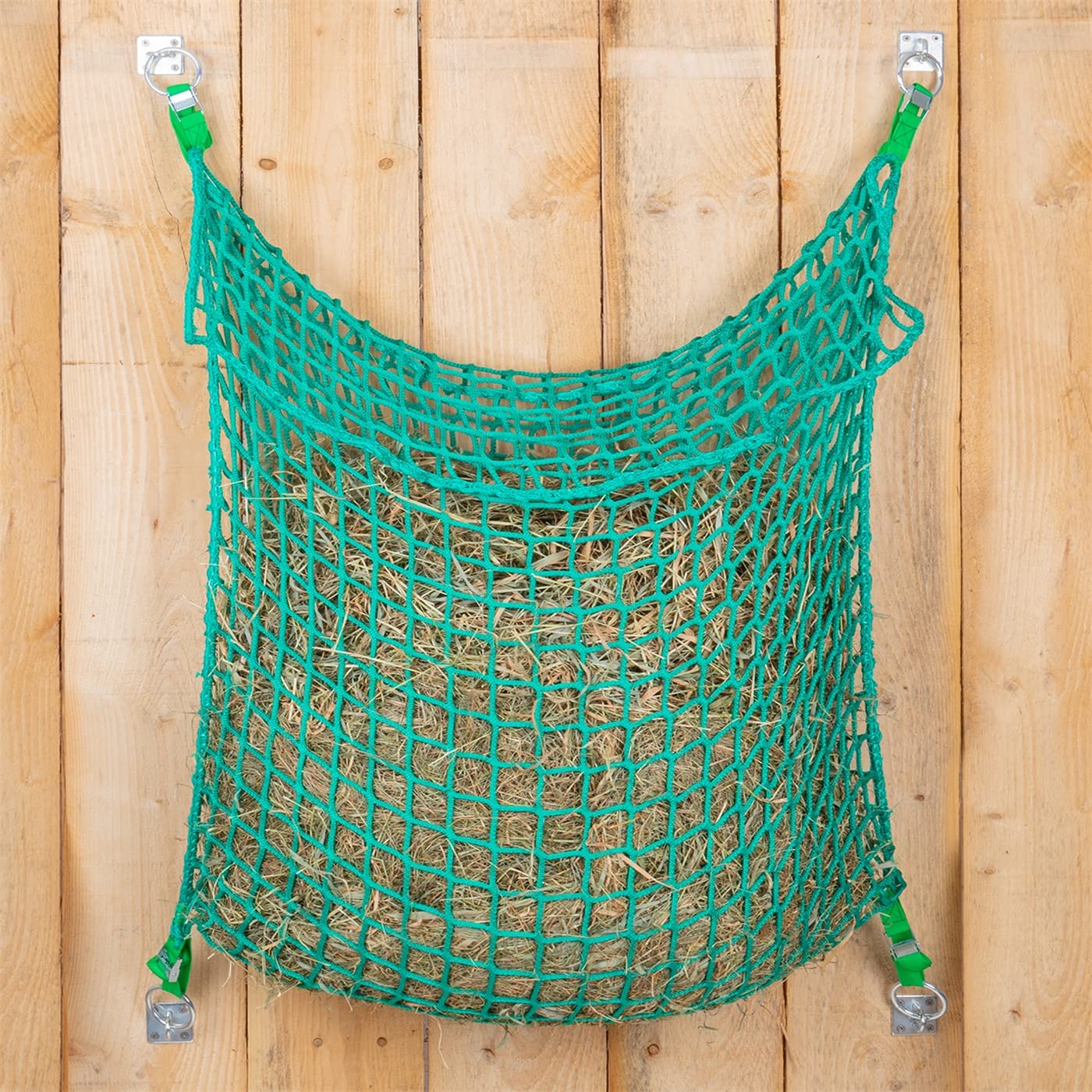 VOSS.farming Rechteckiges Heunetz, Heunetz-Tasche, 200x90cm, Maschenweite 4,5x4,5cm, Futtersparnetz, Heusack, Heutasche