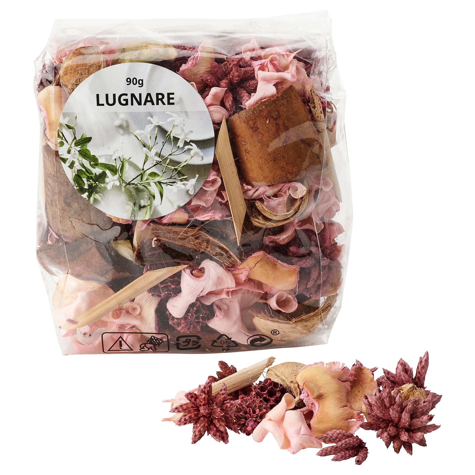 LUGNARE pachnące potpourri, 90 g, jaśmin/różowy
