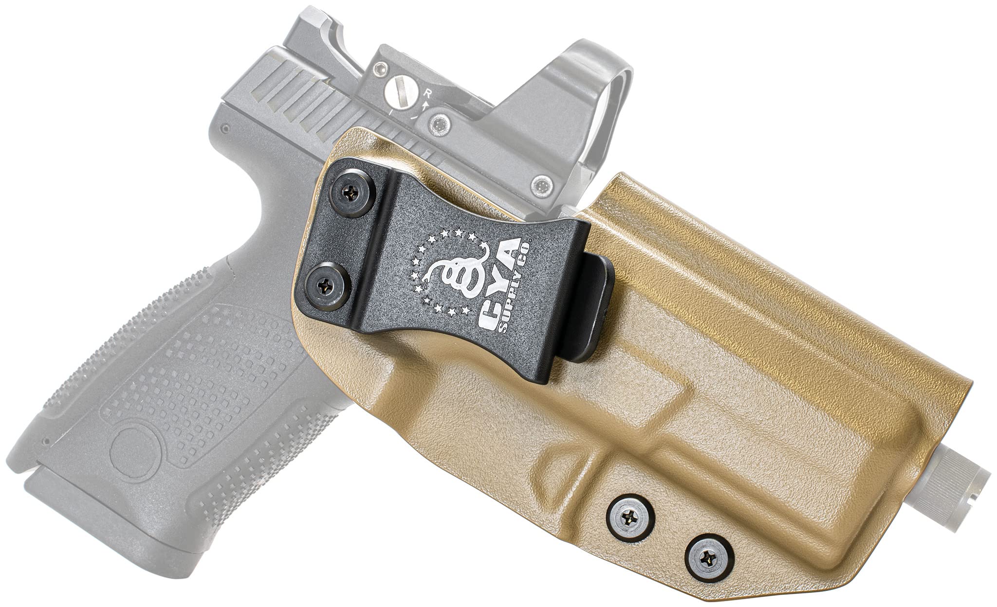 CYA Supply Co. Base Optics Ready (Flat Dark Earth) Inside Waistband Holster Concealed Carry IWB Veteran Owned Company Fits