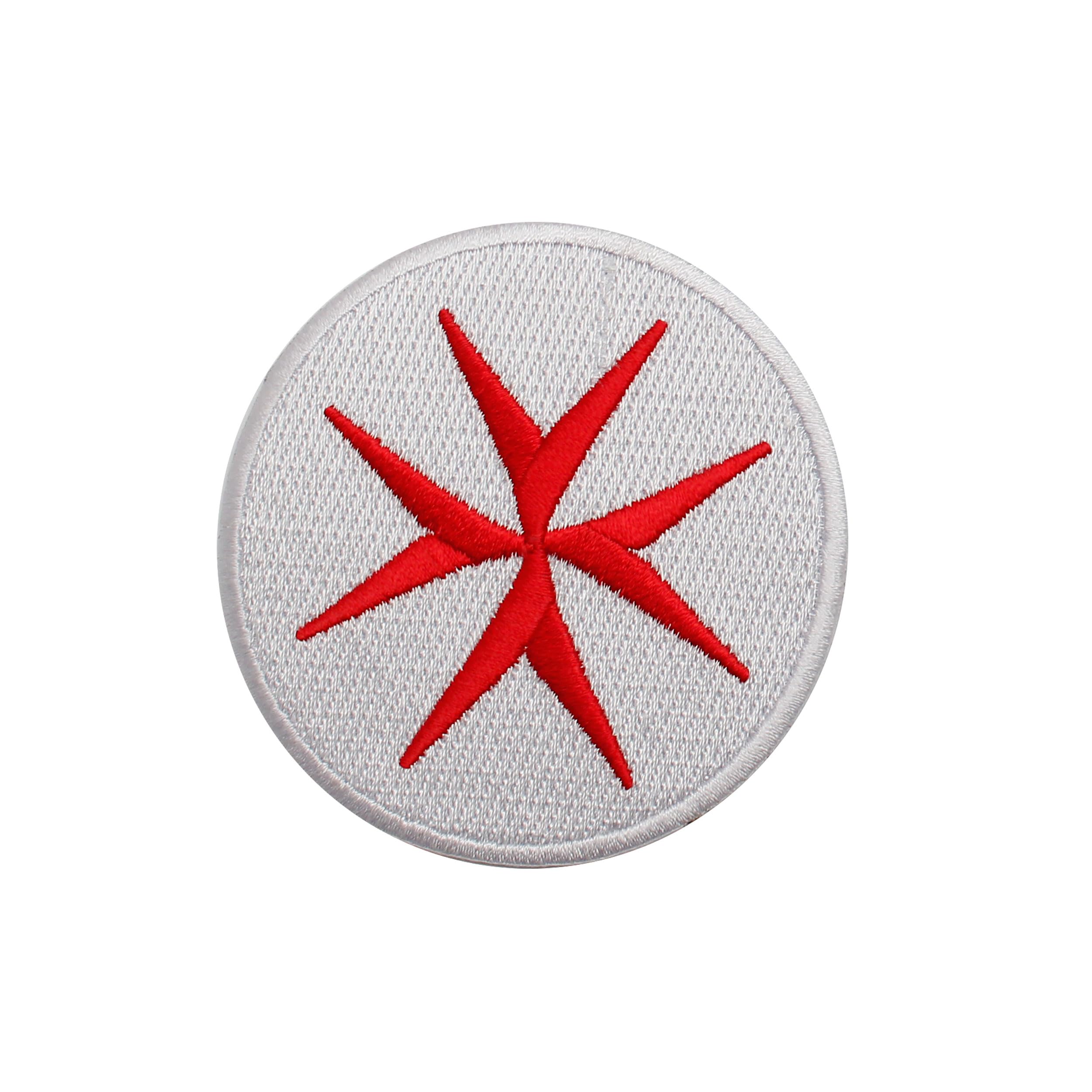 Masonic Patch - Knight Templar Cross Jerusalem Flag -Machine Embroidered Iron on Emblem no Sewing Needed - 3x3 Inches Masonic Badge for Aprons, Vests, Bags &amp; Apparel