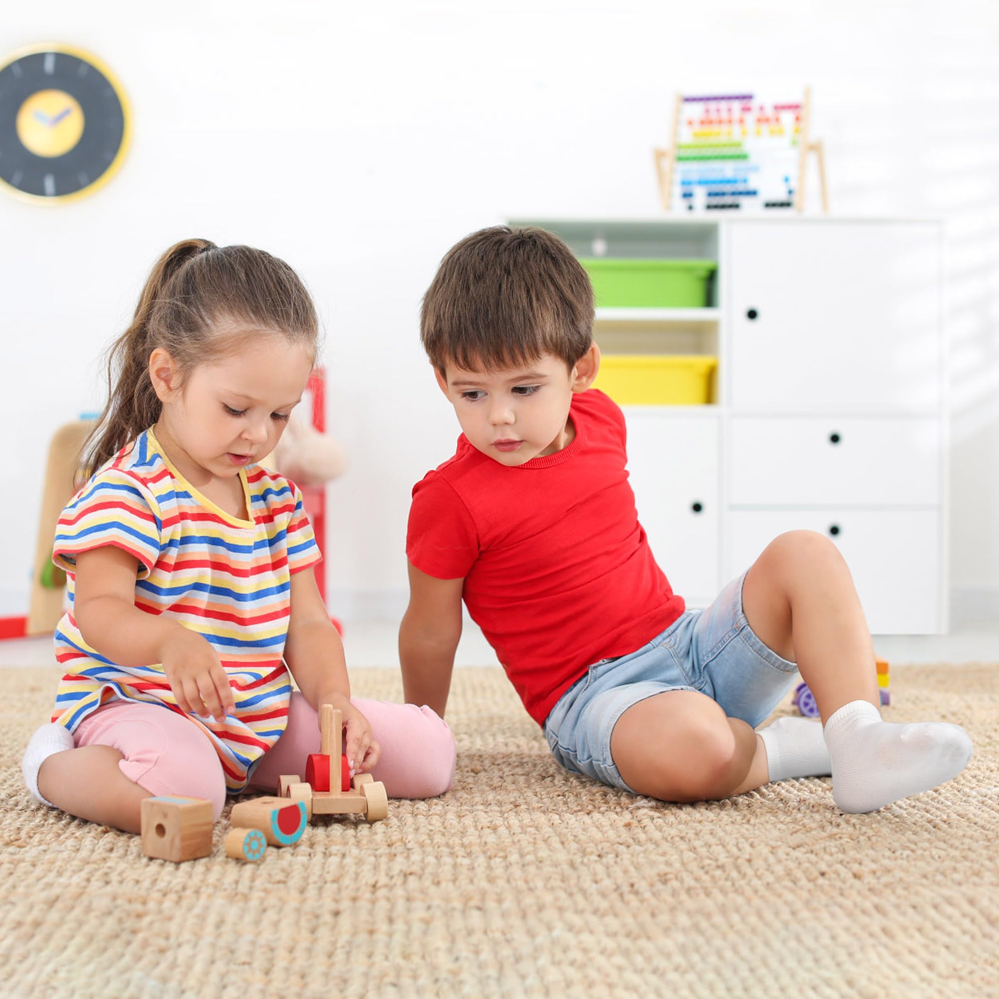 Calcetines para niños pequeños, 20 pares de calcetines de tobillo transpirables de corte bajo para niños y niñas de 0 a 13 años