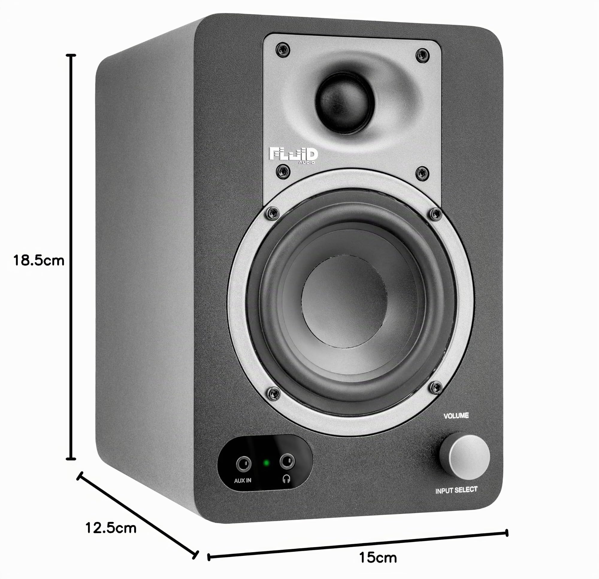 Fluid Audio C50BT Studio Monitor, Pareja de Altavoces Activos (con Balance de Sonido Neutro, Altavoces de monitorización con Controladores de 5 Pulgadas y conectividad BT)