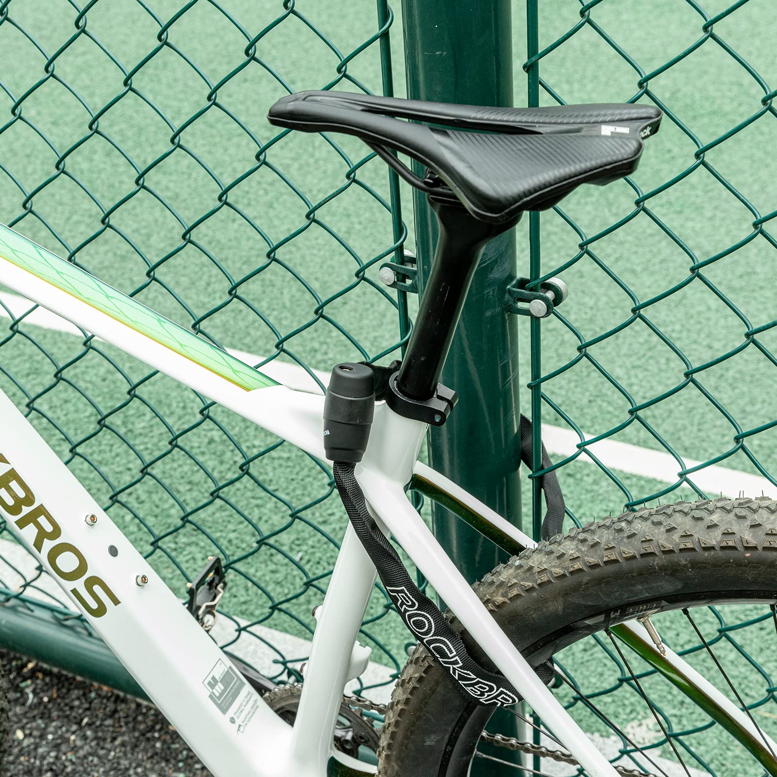 ROCKBROS Lucchetto Bici con Chiavi, Catena Antifurto in Acciaio 95cm/15.61mm, con 2 Chiavi, per Bicicletta E-bike Moto Scooter Monopattino Elettrico