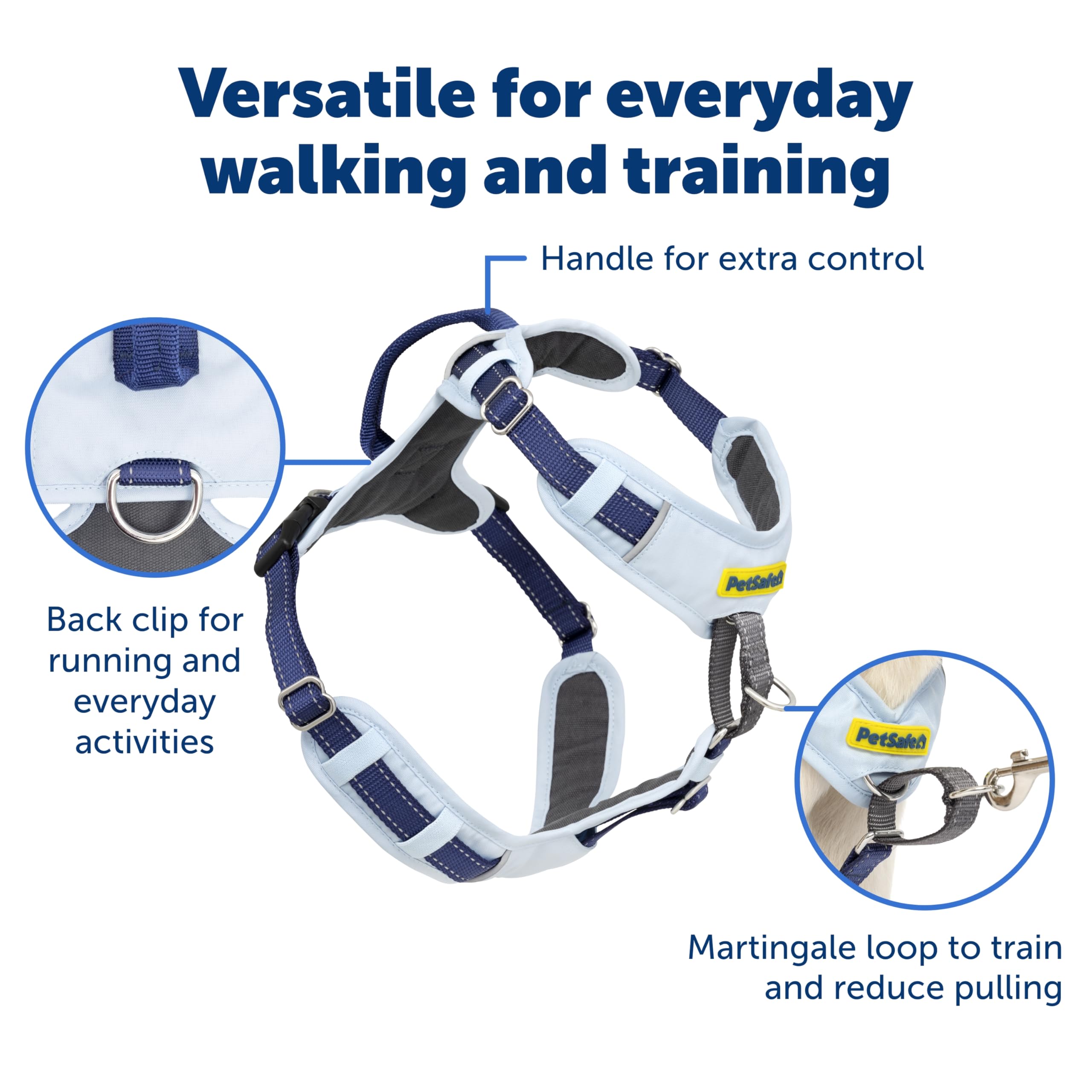 PetSafe Harnais pour Chien Easy Walk Comfort Anti-Traction - Harnais d'entraînement pour Une Meilleure Promenade - Design entièrement rembourré - Tissu Durable - Ajustement réglable à 5 Points