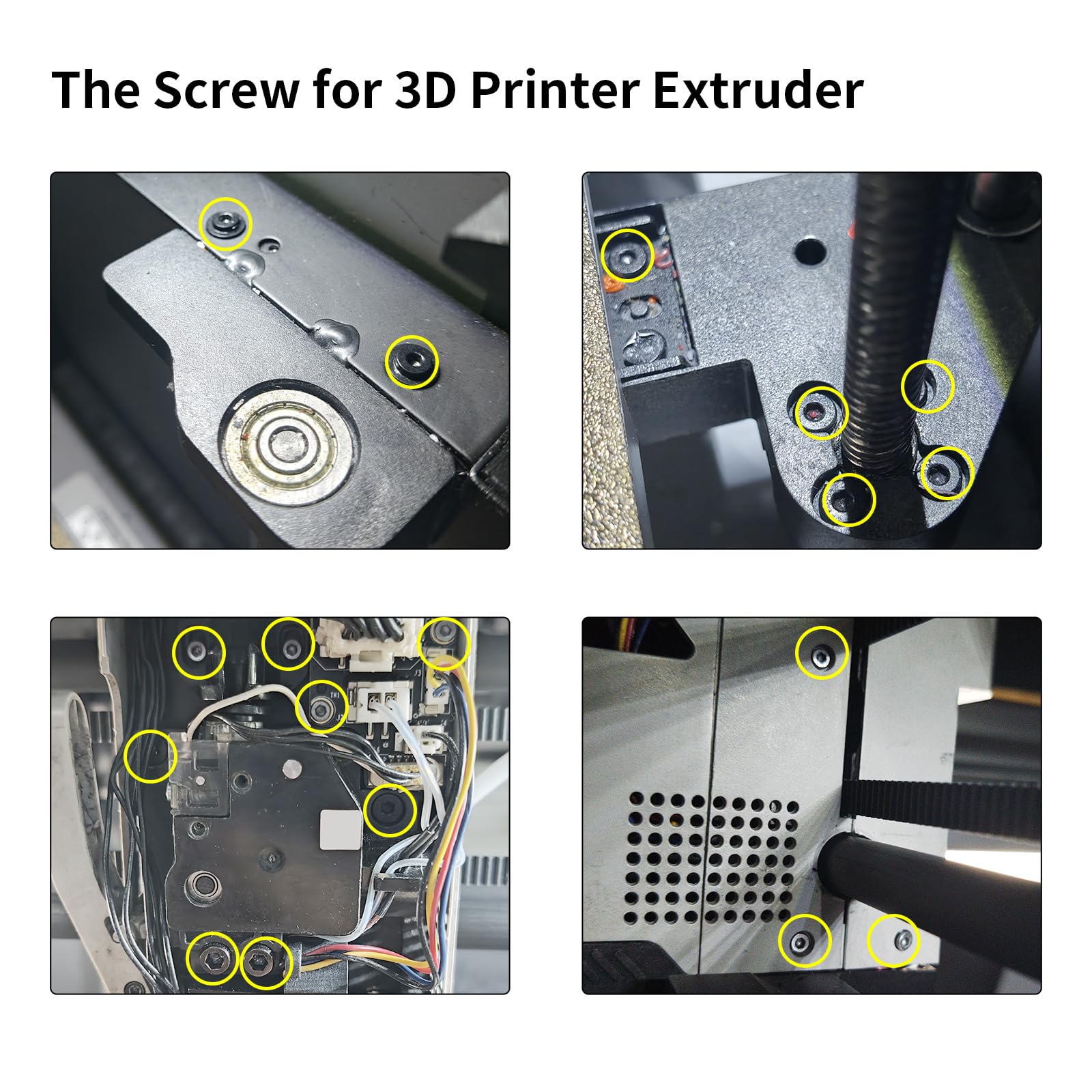 BCZAMD Zestaw akcesoriów do drukarek 3D, zestaw śrub do X1/X1C/X1E/P1P/P1S/AMS: precyzyjny druk do mocowania części wytłaczarki 3D