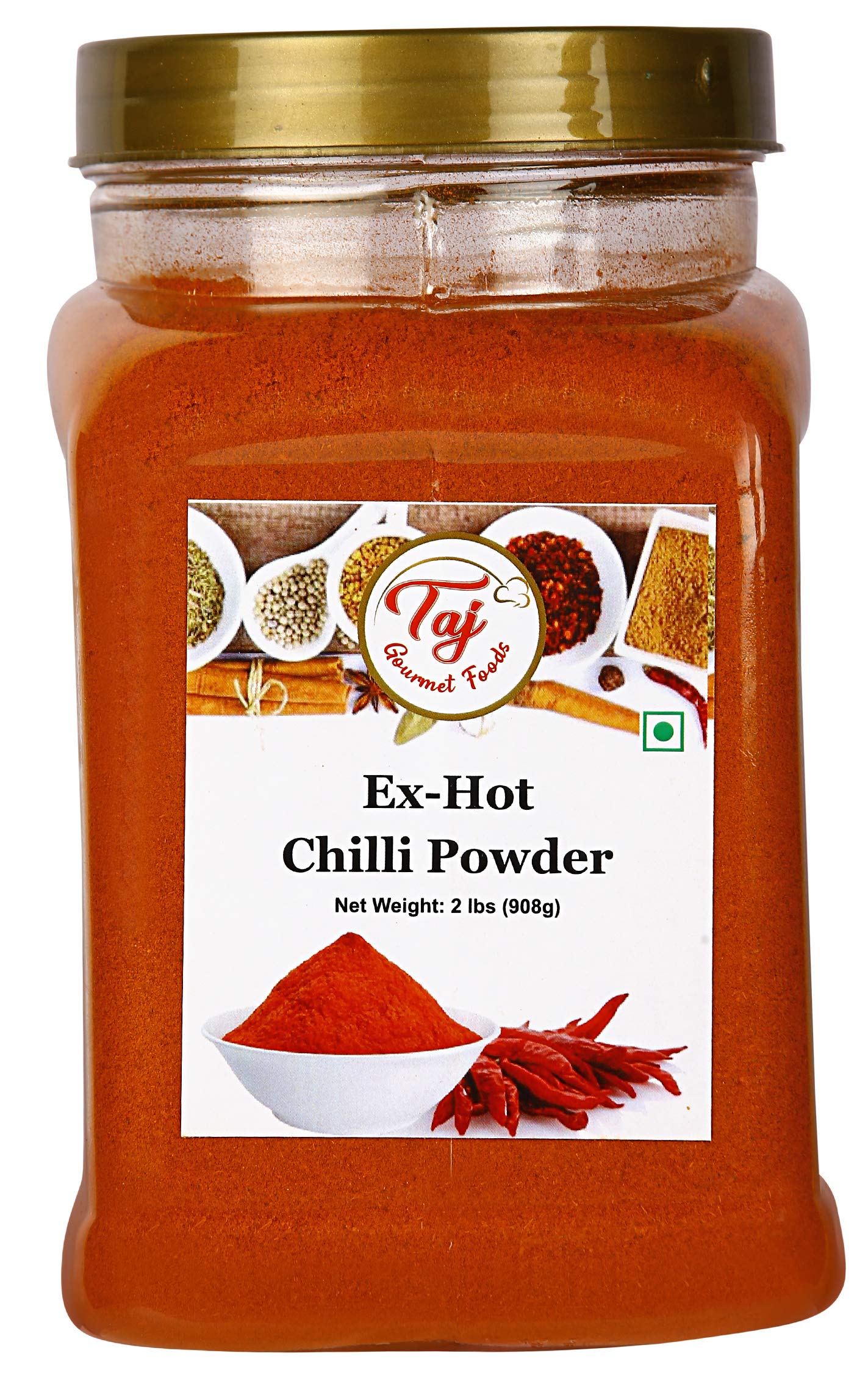 Buy TAJ Premium Indian Extra Hot Chilli Powder, (32Ounce Jar) Online
