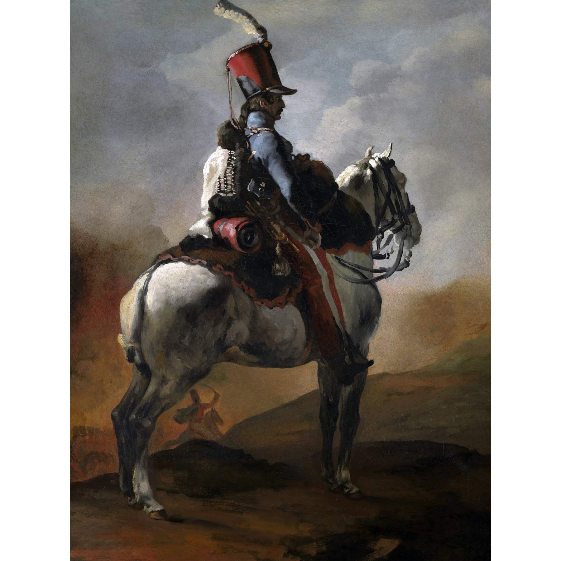 Artery8 Theodore Gericault Trumpeter Of The Hussars Painting Large Wall Art Poster Print Thick Paper 18X24 Inch