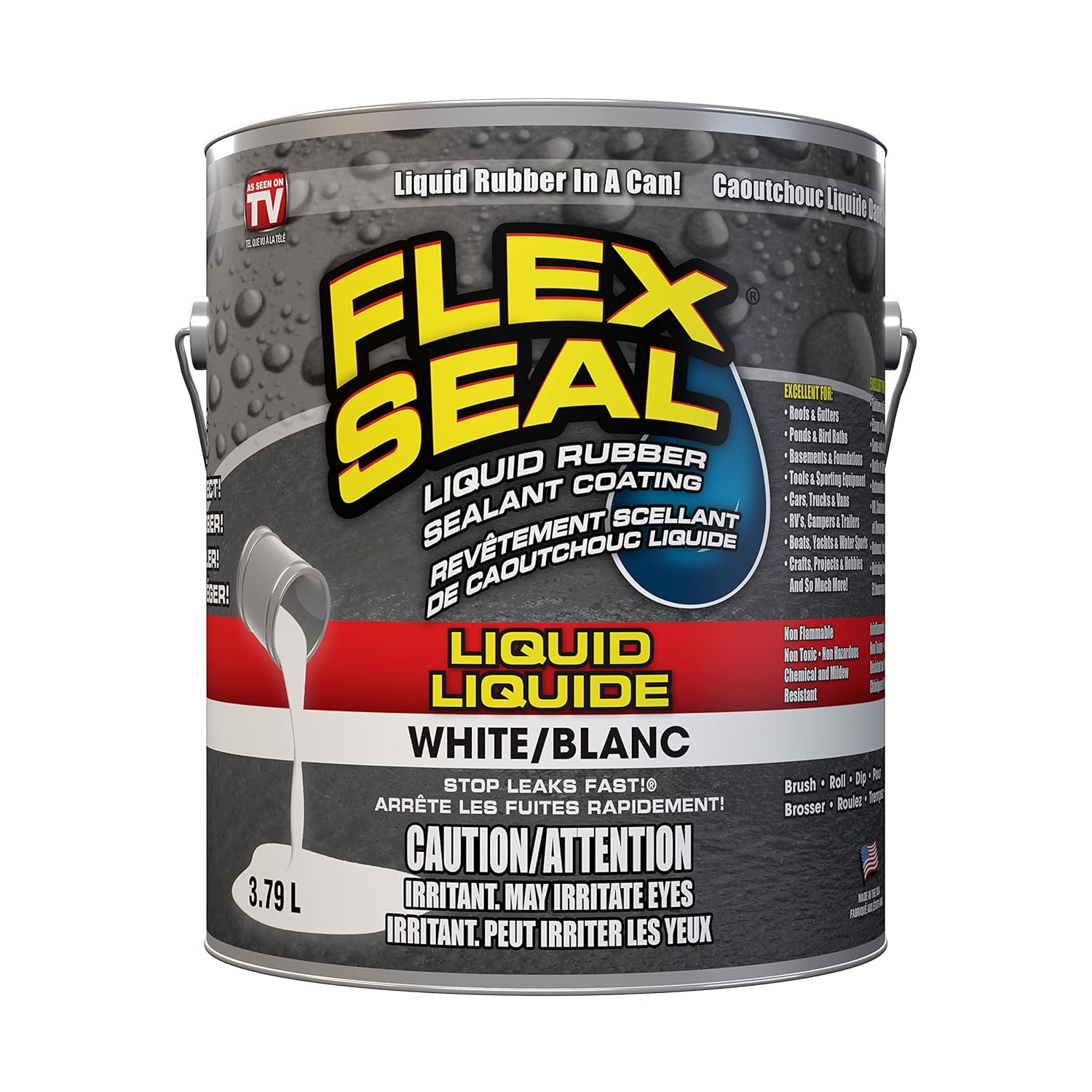 Flex Seal Liquid Waterproof Rubber Seal, Patch Leaks, Repair Multi
