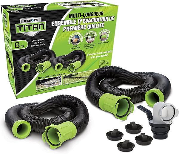 Thetford Titan 17903 Premium Wohnmobil-Abwasserschlauchset 6,1m