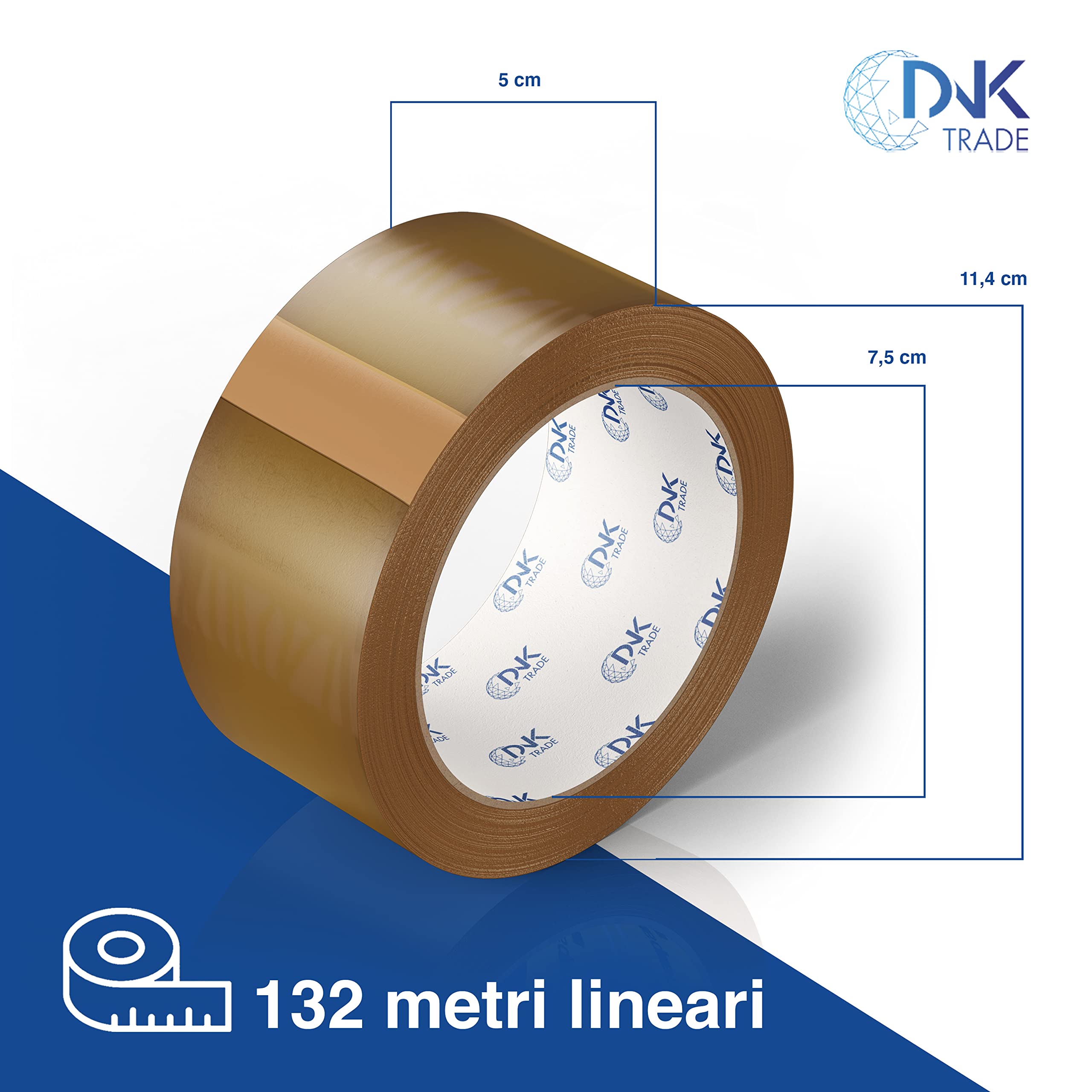 Nastro Adesivo Da Imballaggio 50mm X 66m - 6 Rotoli, Colore Avana, Silenzioso E Resistente - Foto 6