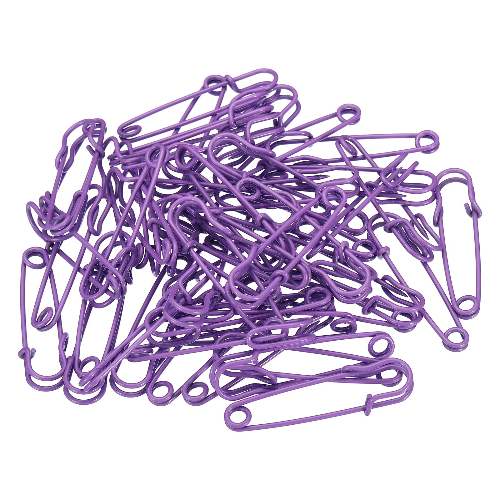 YOKIVE 50 Pcs Safety Pins, Large Metal Sewing Pins, Purple, 2.48 Inch