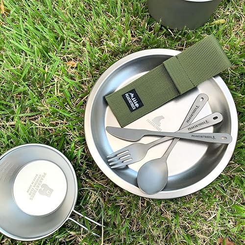 Miniatura 5 de PEAKS&TREES Cuchillo Tenedor de Titanio Cuchara Tenedor Cuchillo Spork Durable & Ligero Utensilios de Camping Hecho en Japón (Cuchara)