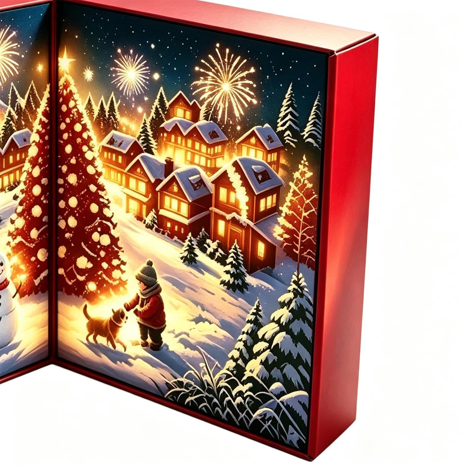 Calendario 'Avvento con di Natale 24 Giorni Decorazioni Peluche | Nani Festivi per Casa Ufficio Soggiorno Camera Cameretta Scrivania Tavolo Ingresso Mobile TV