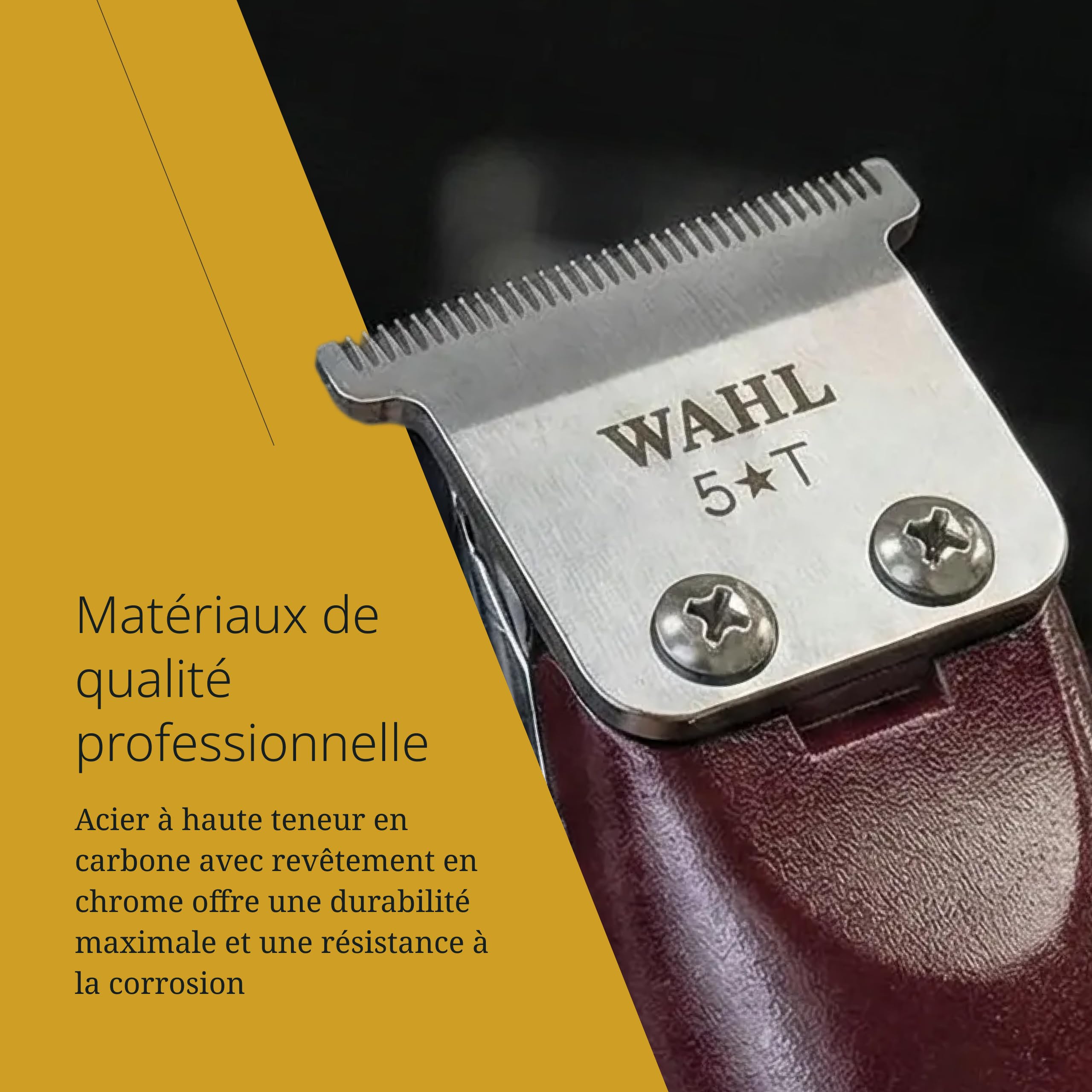 Wahl Pro A-Lign Lames de rechange pour tondeuse Acier à haute teneur en carbone ajustable à zéro écart Paquet de 12