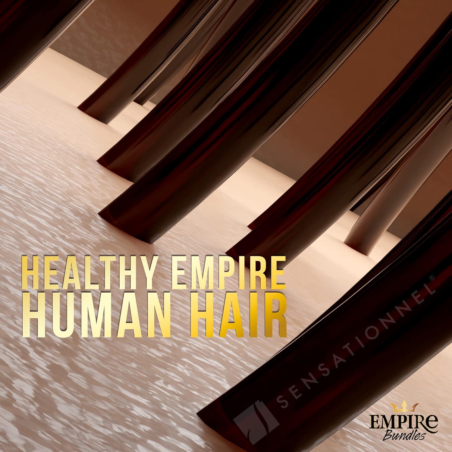 Sensationnel Empire bundles- loose deep 10a tangle shed free human hair for weaving and sew in styles - 3 pack (10 inch, NATURAL)