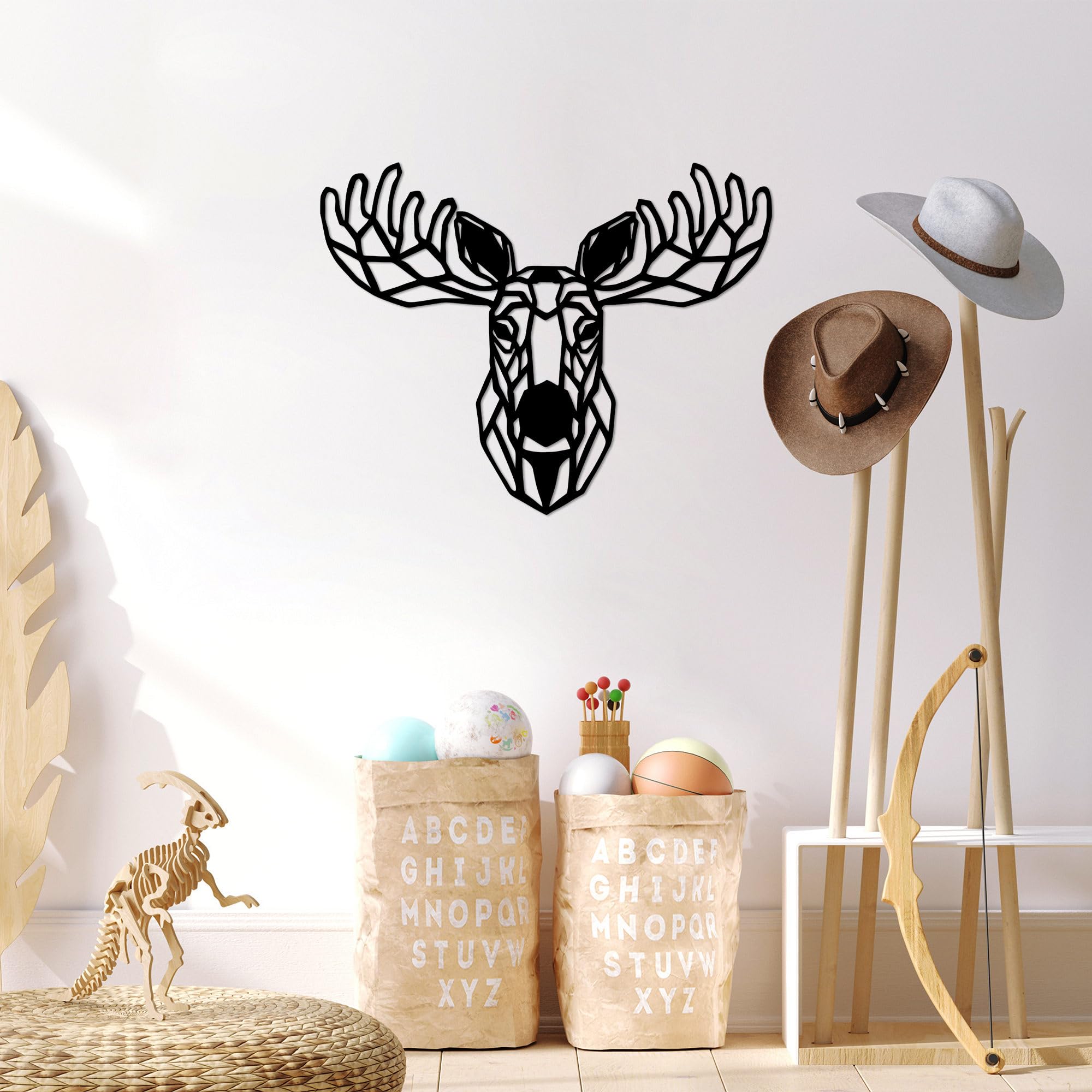 Stylish Black Decorative Metal Wall Accessory, 70 x 54 cm, 100% Metal (1.5 mm Thick), Easy Wall Mounting, Perfect for Modern Home Decor