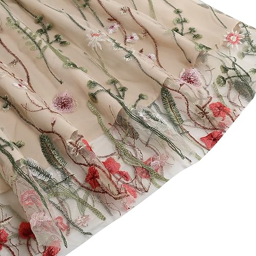 Miniatura 5 de Vestido de noche de tul con bordado floral para mujer, diseño de ilusión de malla transparente, vintage, cóctel, vestido de fiesta de boda, fiesta