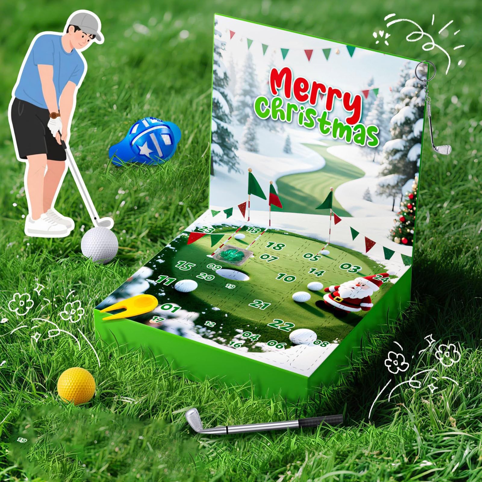 Adventskalender Golf Motiv 24 Kreativer Adventskalender