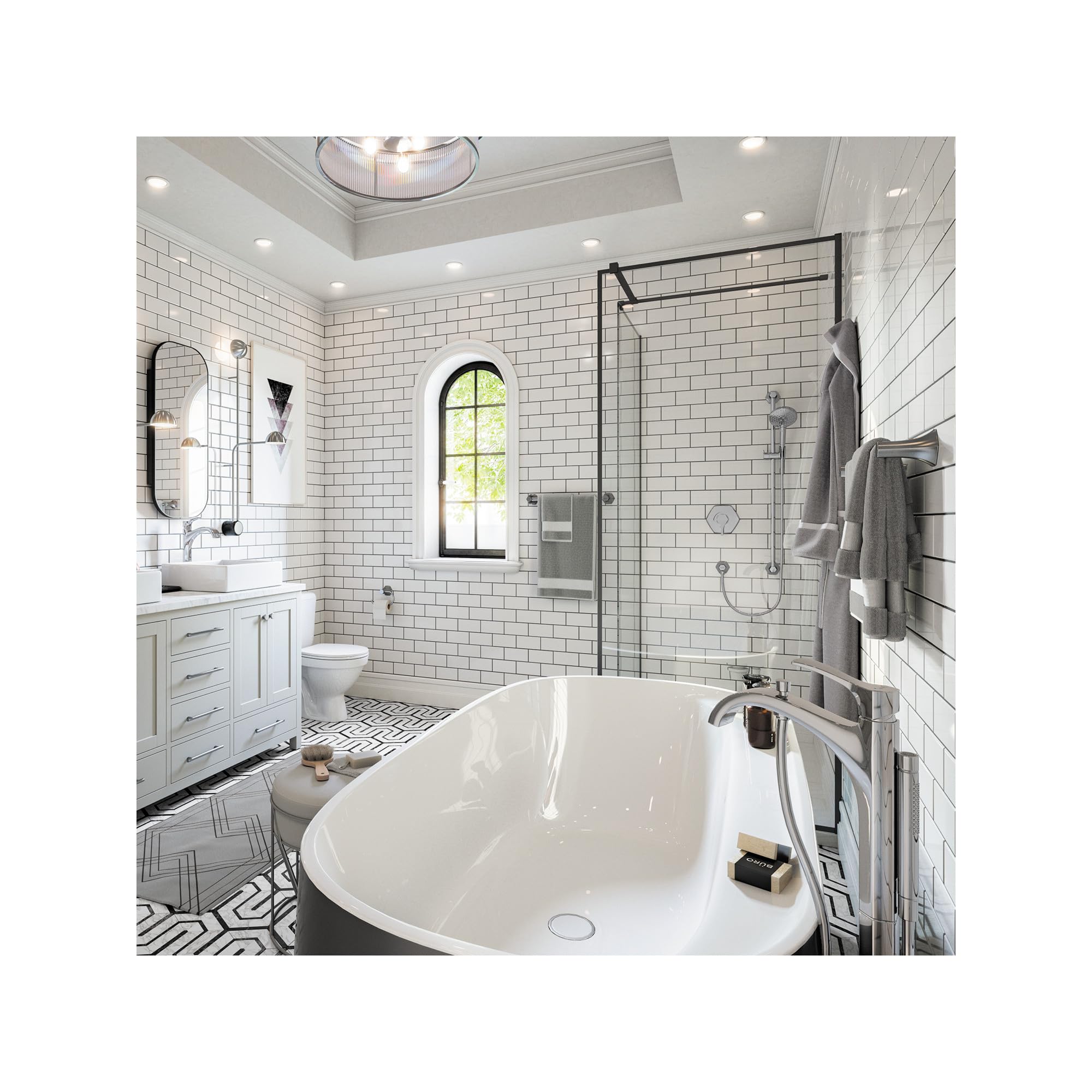 hansgrohe Towel_Ring 04836830 - Porta asciugamani in nichel lucido, 20,3 cm