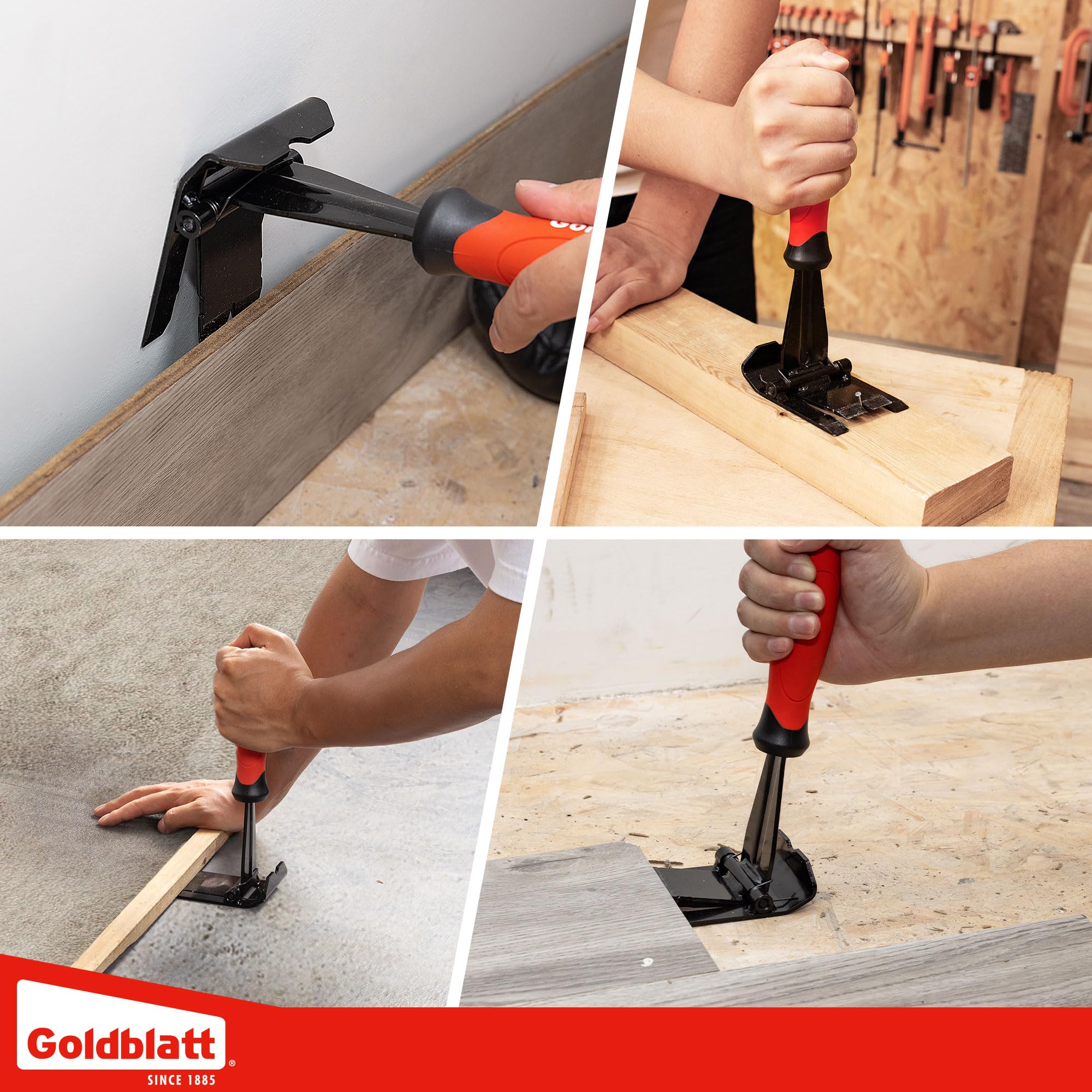 Goldblatt Extracteur de garniture, extracteur de moulage de 7,6 cm pour ne pas endommager la surface, outil multifonction pour retirer les barres de moquette, plinthes, moulage, revêtement et retrait