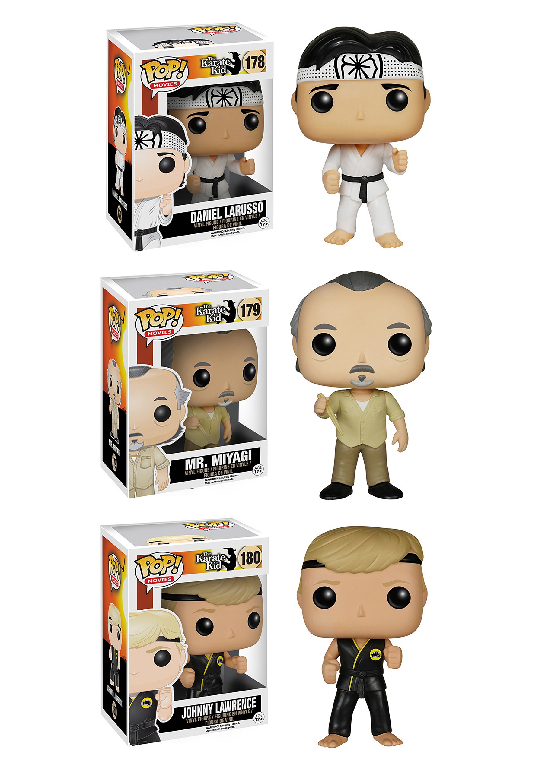 Funko The Karate Kid POP! Movies Collectors Set: Daniel Larusso, Mr. Miyagi, Johnny Lawrence Action Figure